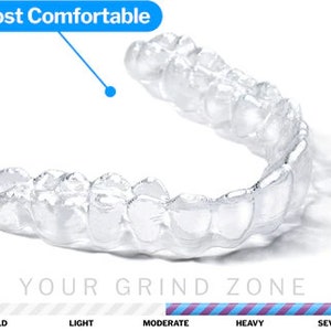 Custom Night Grind Guard for Snoring Dental Grade Impression - Sleep Apnea Clenching Grinding Bruxism - Professional US Material