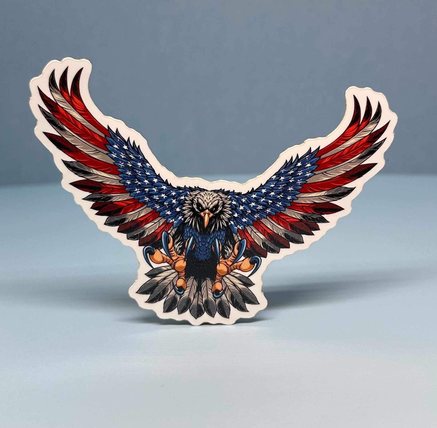 Bald Eagle Sticker Usa Flag Waterproof Sticker Phone Decal Water Bottle Stickers Car Decals Laptop Sticker