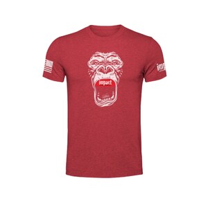 Red Gorilla Unisex Graphic Tee - Funny T-Shirt for Fitness and Trendy Design - Great Gift for Men and Women