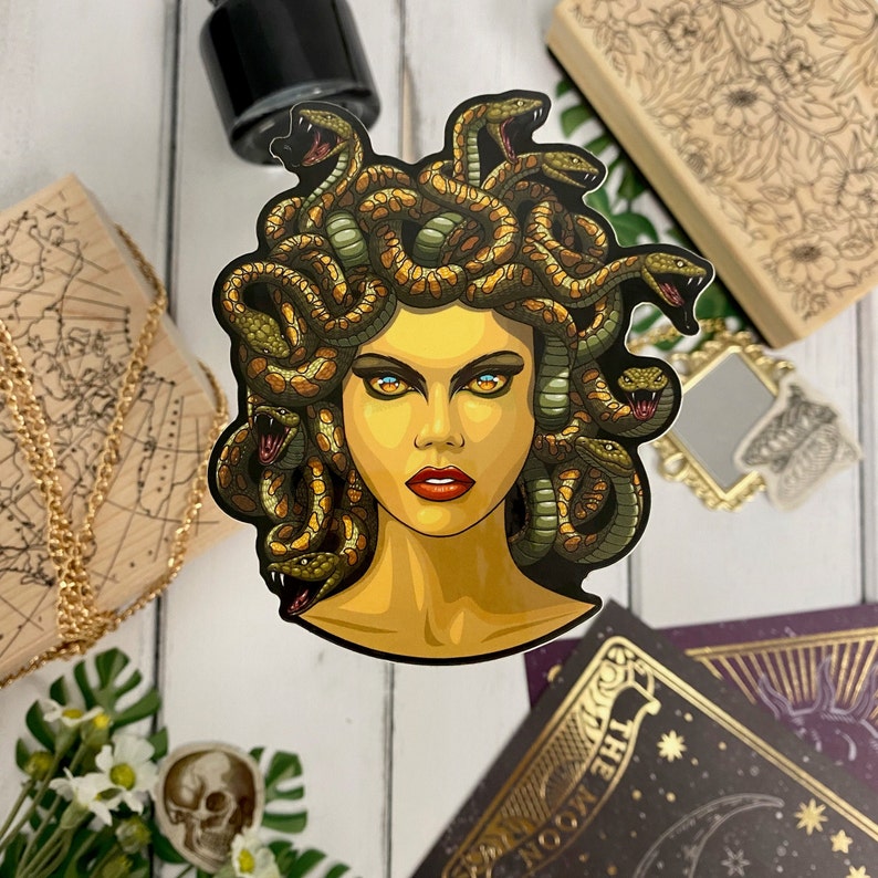 Medusa Snake Stone Vinyl Sticker Scrapbook Car Decal Bumper Sticker
