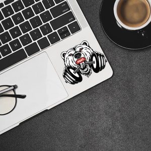 Grizzly Vinyl Sticker - Waterproof Decal for Cars Scrapbooks Laptops - 3D Design
