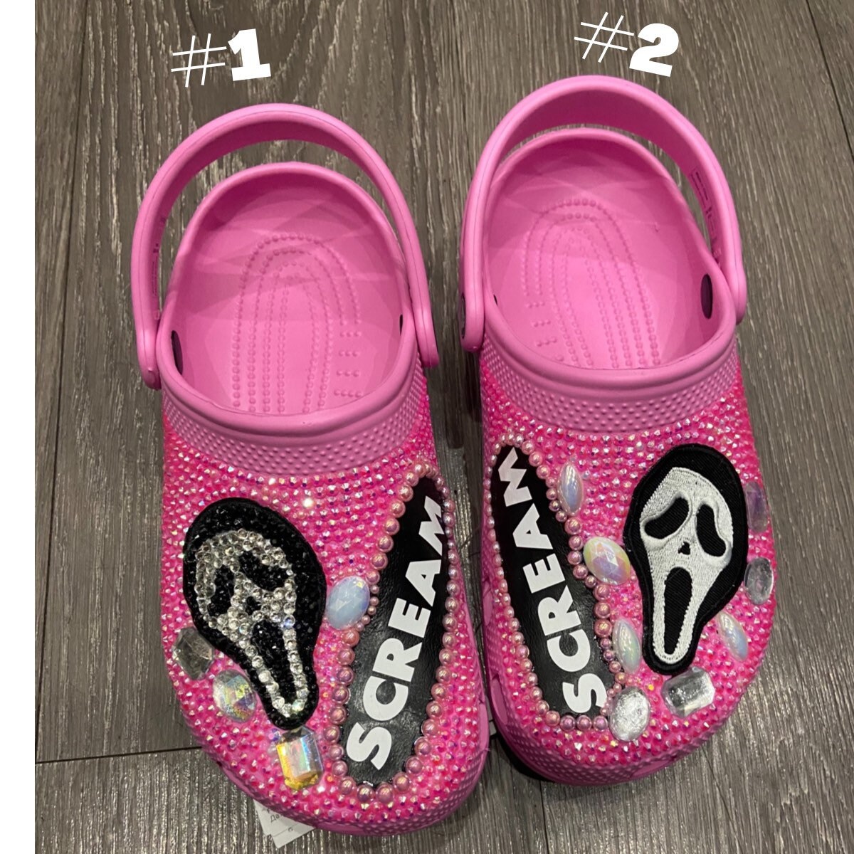 Bling Crocs Custom Croc Shoes Ghost Face Crocs Horror Movie Etsy