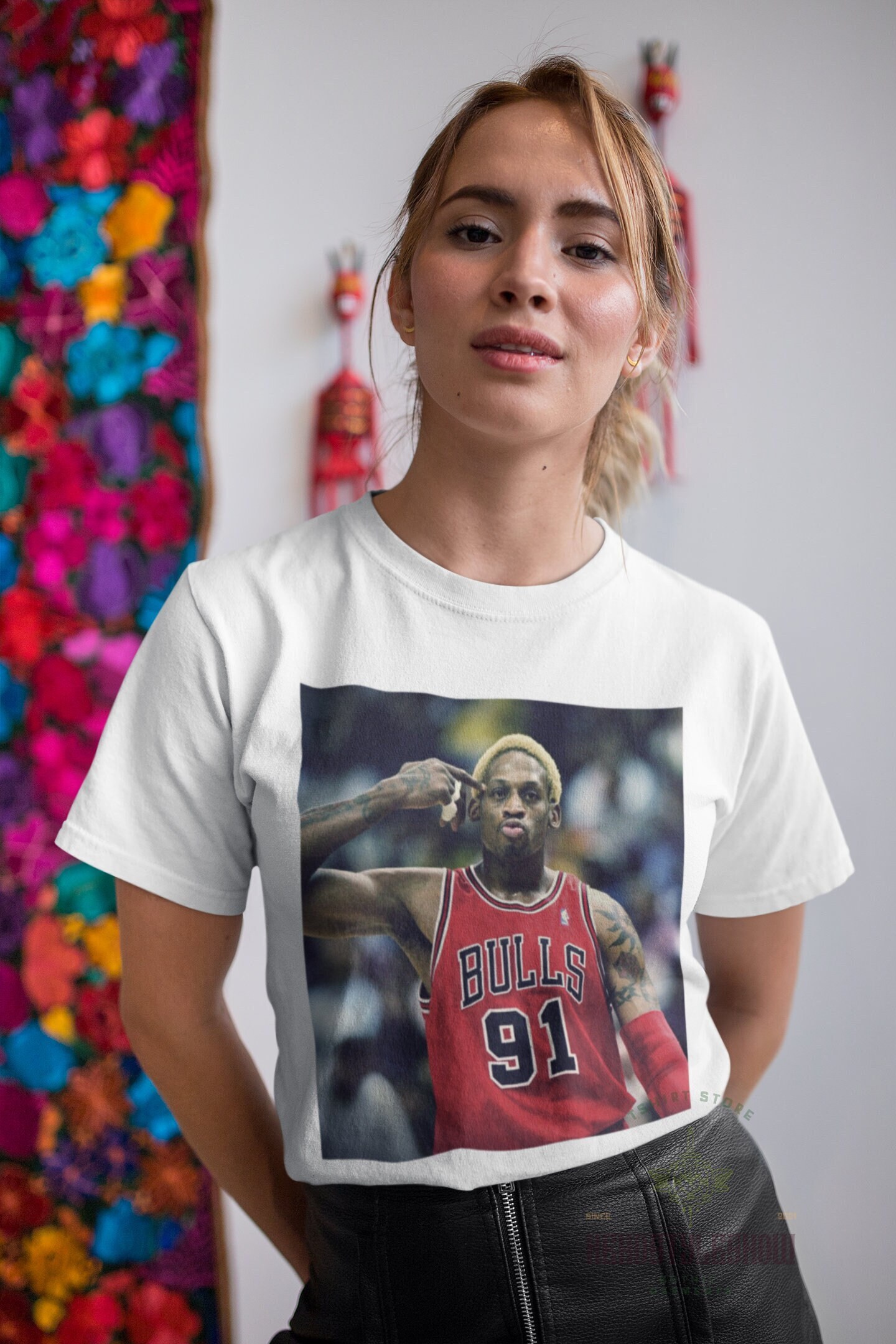 Dennis Rodman Chicago Bulls T Shirt 