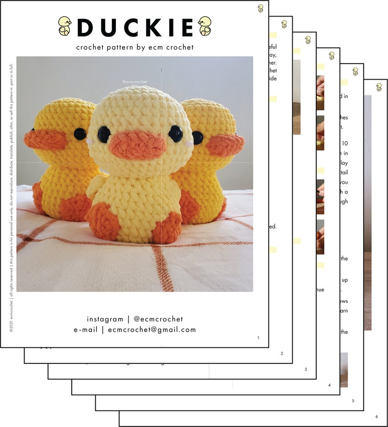 Crochet Duck Pattern Amigurumi Duck Pattern Duck Plush Pattern Duckie Pattern image 2