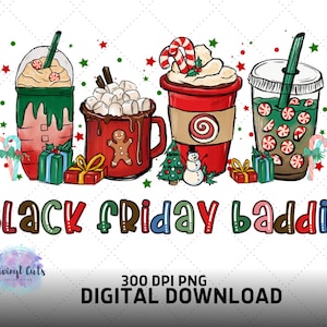 Schwarzer Freitag-Baddie Digitaler Download | Lustige Weihnachten PNG | Digital |Druckbar