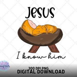 Jezus znam go png| Scena Narodzenia png | Dzieciątko w żłobie Png | Do druku | Pobieranie cyfrowe