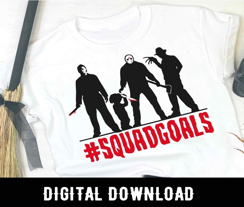 Squad Goals SVG Horror Movie SVG PNG Scary Movie Character - Etsy Finland