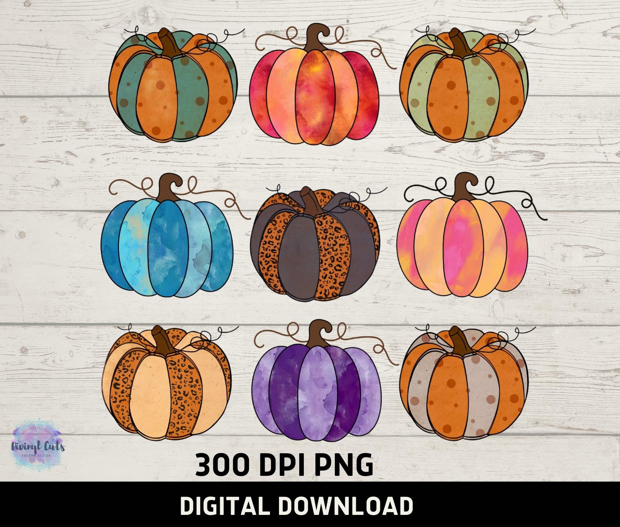 Variety of Pumpkins Png | Autumn PNG | Cute Pumpkin Digital Download - Etsy
