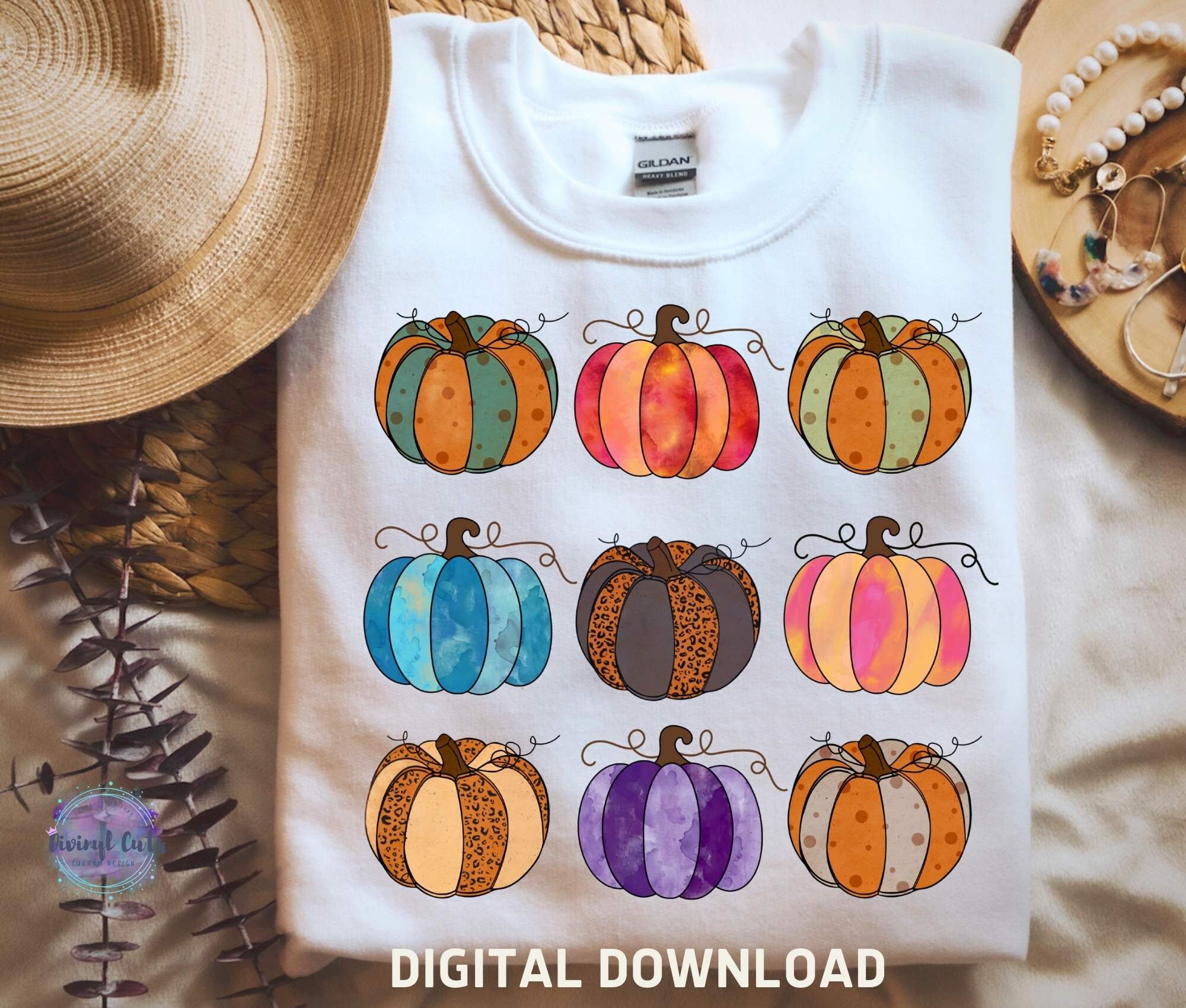 Variety of Pumpkins Png | Autumn PNG | Cute Pumpkin Digital Download - Etsy
