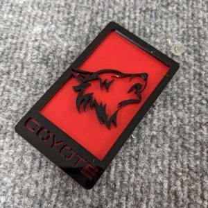 Coyote Badge with Custom Text - Detailed - Fits Mustang® Grille or Trunk