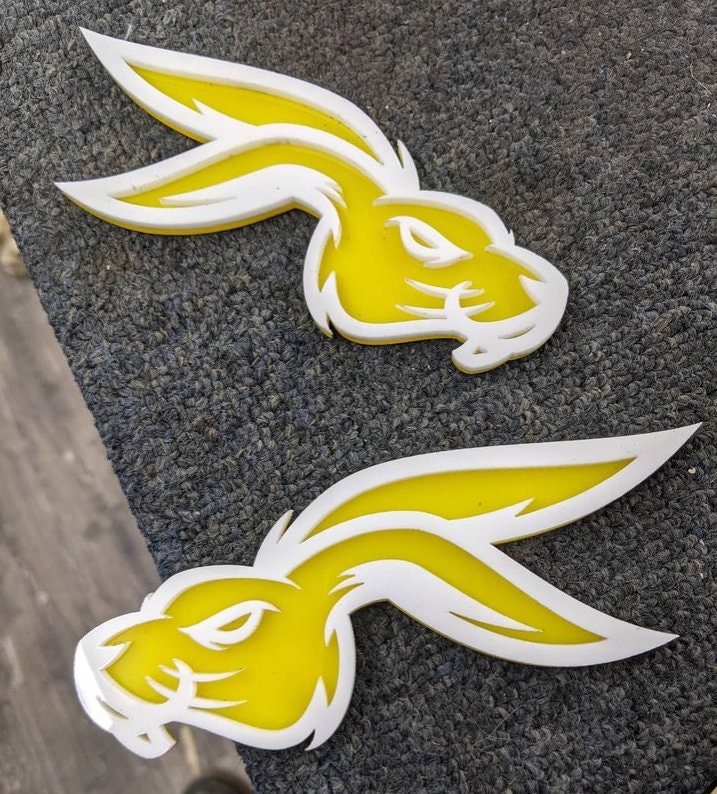Rabbit Icons Pair - Car Emblem - Etsy Canada