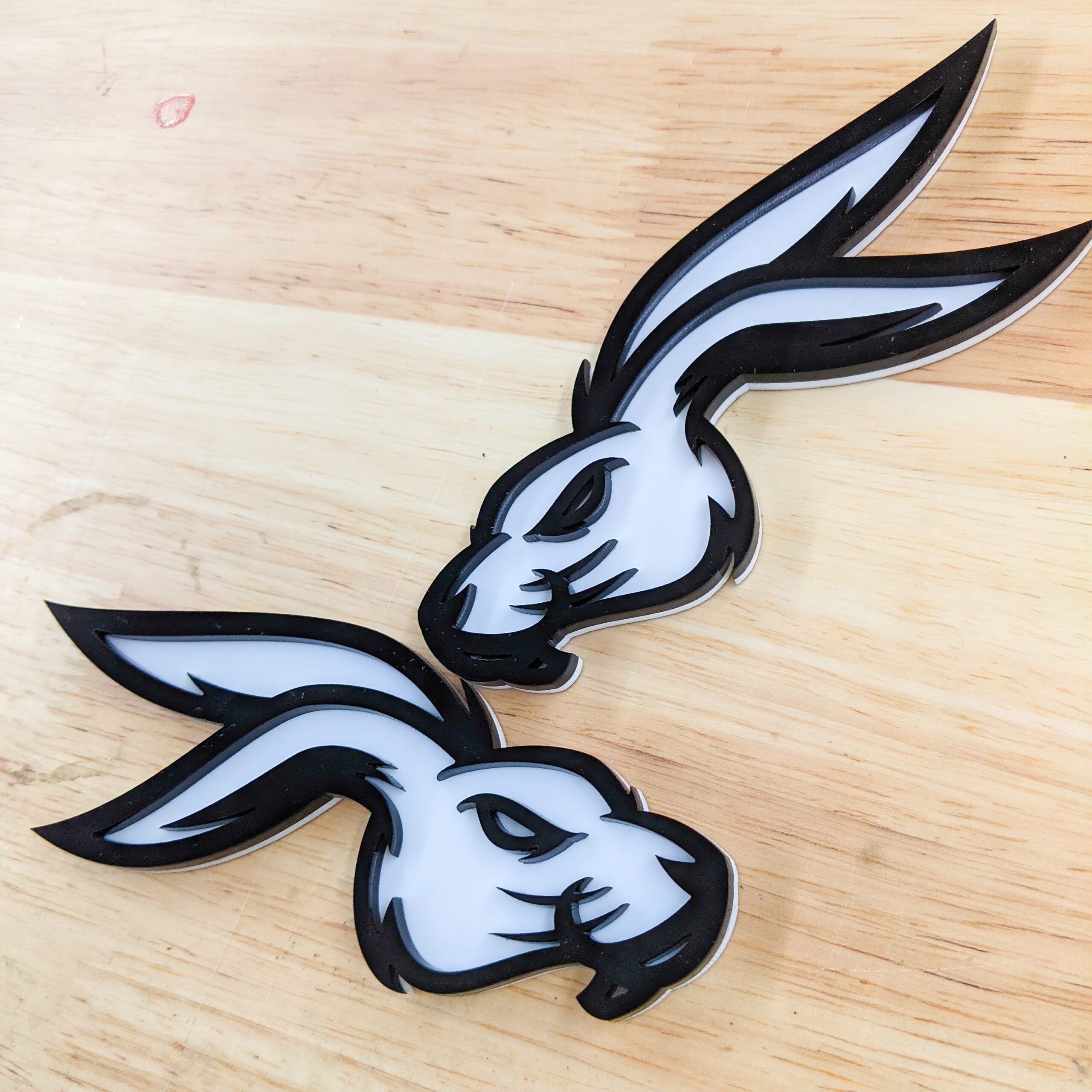Vw Rabbit Emblem Rabbit Icons Pair - Car Emblem - Etsy