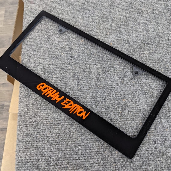 License Plate Border Frame - Aggressive Font - Etsy
