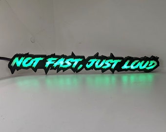 Custom LED Badge - Lightning Font - RGB - Premium Contoured Outline
