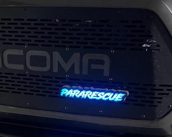 Custom LED Badge - Lightning Font - RGB - Premium Contoured Outline