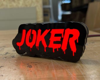 Custom LED Badge - Horror Font - Premium Contoured Outline