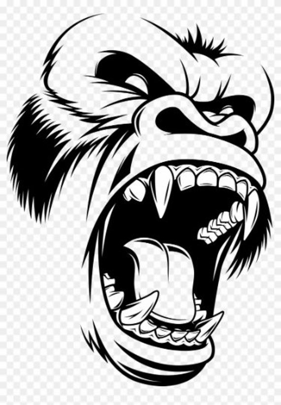 Gorilla SVG PNG Instant Downloaddesign Etsy Canada