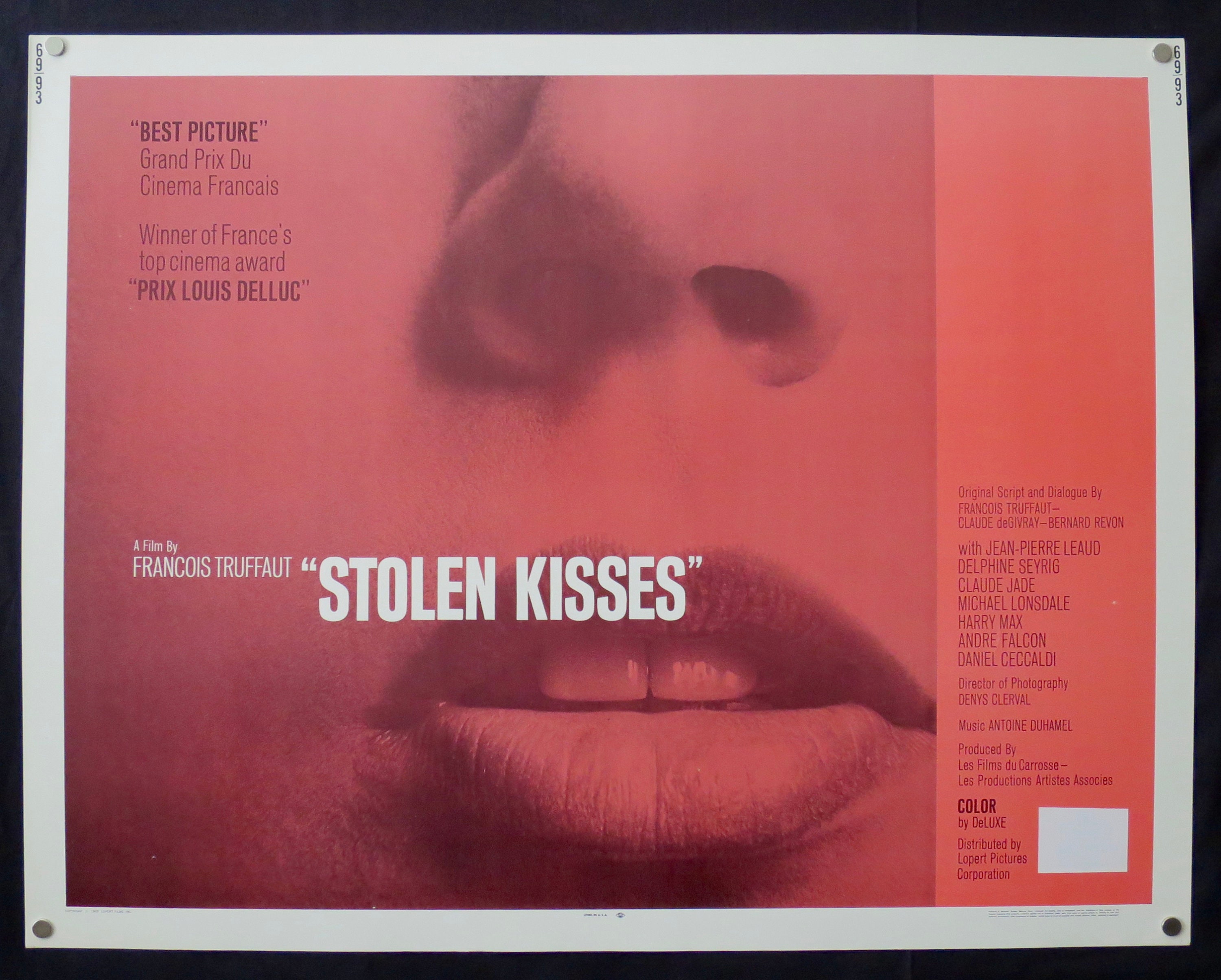 STOLEN KISSES U.S. Movie Poster 22x28 - Etsy
