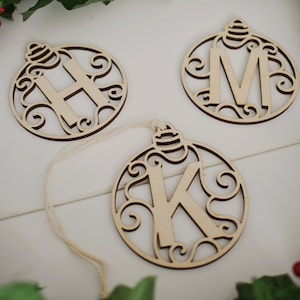 Laser Cut Letter Ornaments