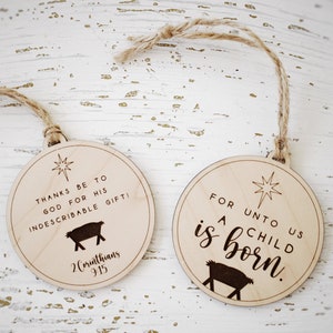 Handmade Minimalistic Christian Ornament