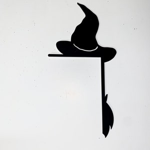 Black Halloween Witch Hat Door Topper