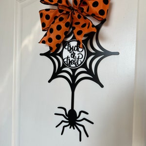 Trick or Treat Spiderweb Halloween door hanging