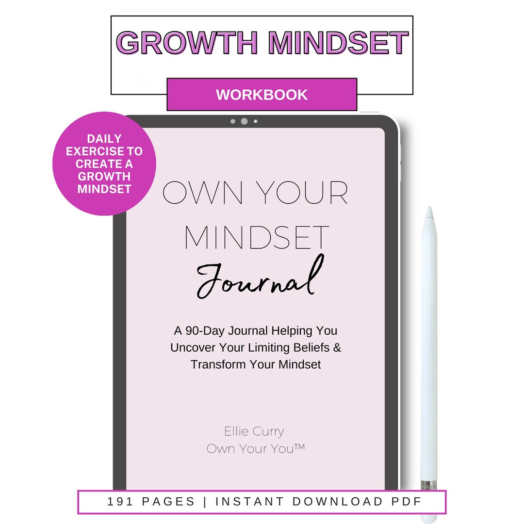 Growth Mindset Workbook: 90-day Journal (digital PDF) - Etsy