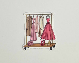 Chic Wardrobe Sticker: Fashionista Vinyl Decal