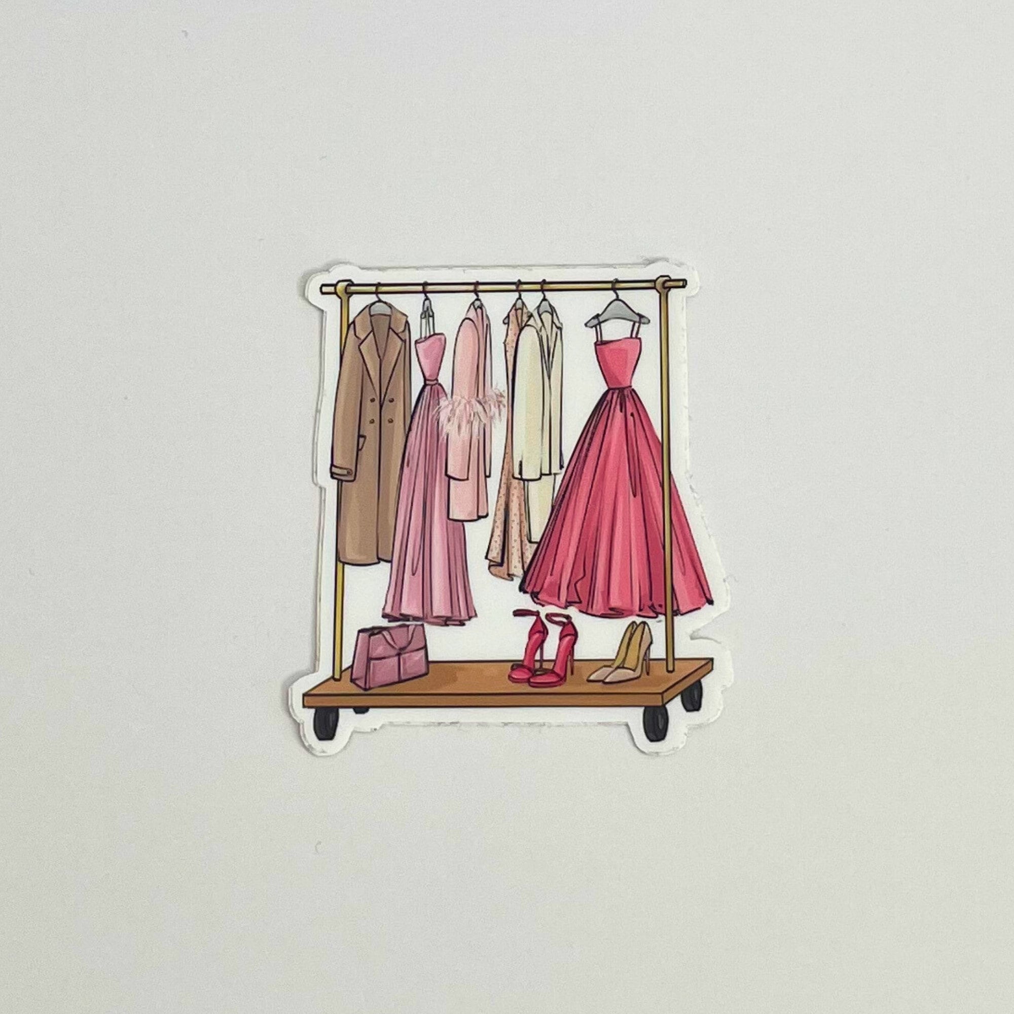 Chic Wardrobe Sticker: Fashionista Vinyl Decal
