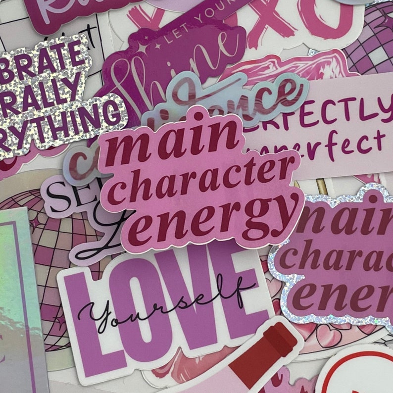 Main Character Energy Sticker: Waterproof Vinyl Laptop Decal - Etsy