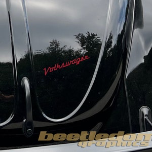 VW Hood Emblem Script Vinyl Decal/Stickers Bug Ghia