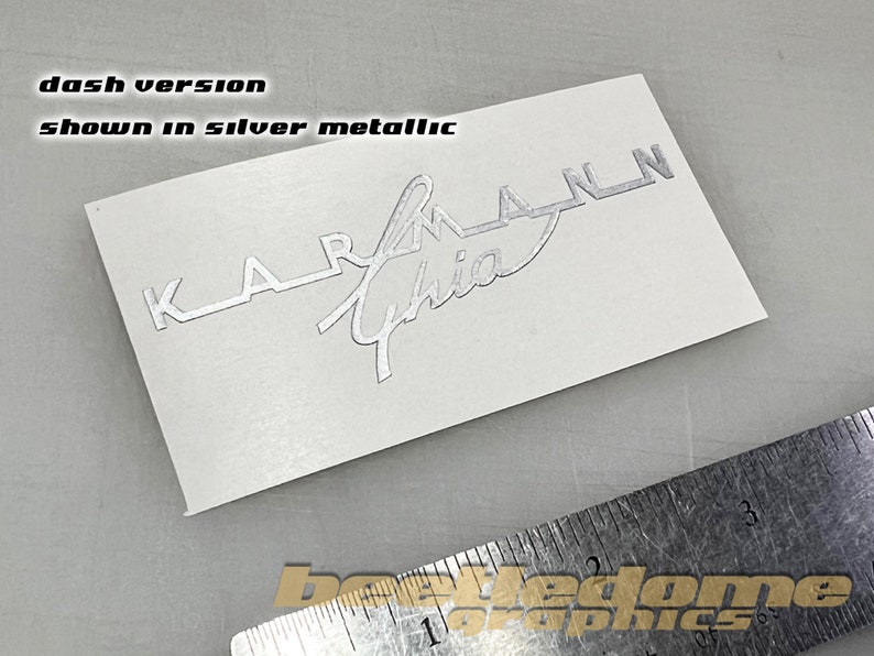 VW Karmann Ghia Decklid and Dash Emblem Script Vinyl - Etsy