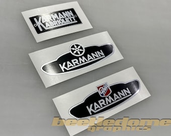Karmann Badge Printed Decal/Sticker - VW Bug, Ghia