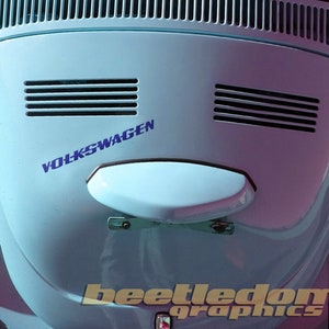 VW Decklid/Hood Emblem Script Vinyl Decal/Stickers Bug Ghia
