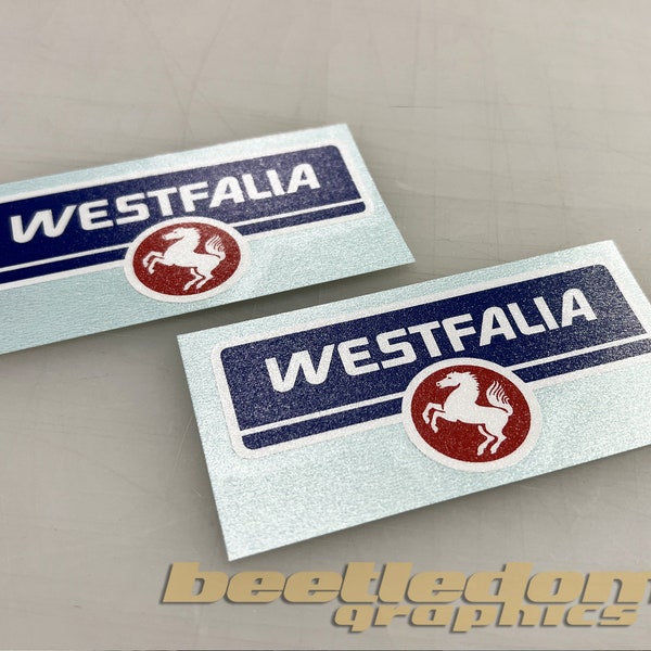 Westfalia Logo 2 Color Printed Decal/Sticker Set  - VW Vanagon