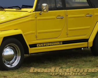 Custom VW Thing &quot;The Thing&quot; Side Stripes - Customized Message
