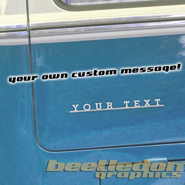 VW Bus Emblem Script Vinyl Decal/Sticker Bug Ghia Transporter Fastback Squareback Notchback etc