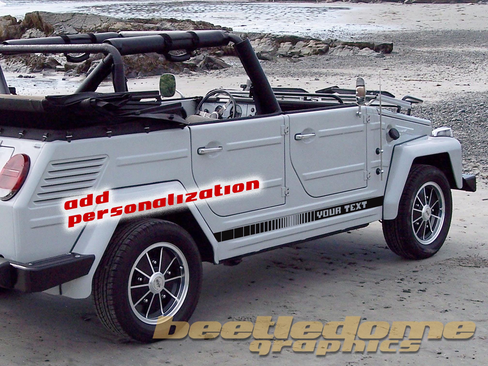 Custom VW Thing "The Thing" Strobe Stripe Kit - Customized Message