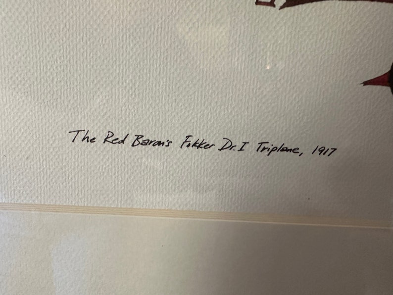 Red Baron Airplane Art Pottery Barn Art Discontinued Etsy