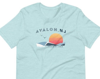 Avalon, NJ Rising Sun Cooler By A Mile Unisex T-Shirt