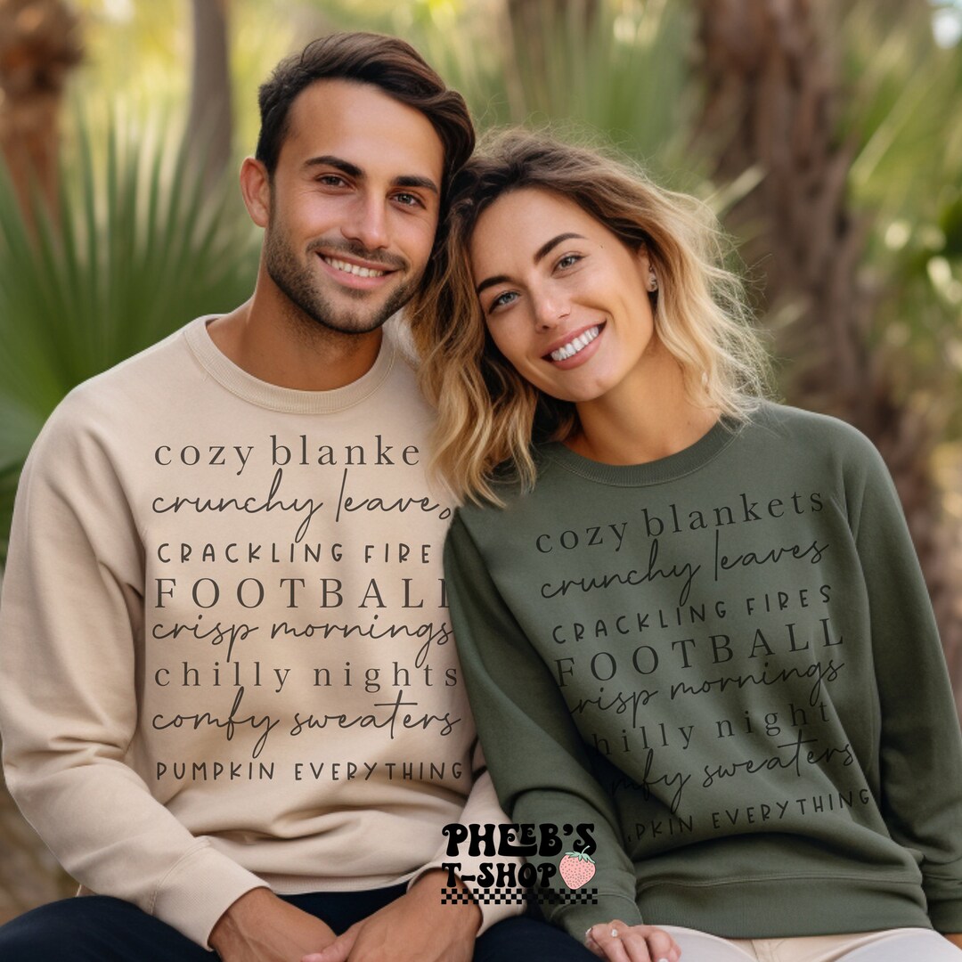 Cozy Blankets Crunchy Leaves Fall Things Sweatshirt Etsy