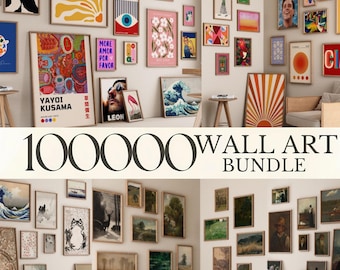VENTE DE LA BOUTIQUE Méga, 100 000 oeuvres d'art murales, galerie maximaliste imprimable, impressions esthétiques tendance, affiches éclectiques téléchargement numérique instantané