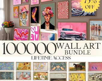 100000 Wand-Kunst-Bundle Moderne Kunst Gemälde Poster Digitaldrucke Druckbare Kunst Wohnkultur Schlafzimmer Dekor Wand-Dekor-Ideen Kunstdrucke Verkauf