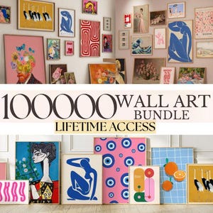 VENDITA INTERA DEL NEGOZIO 100.000 set di decorazioni murali Mega Bundle, decorazioni murali stampabili, set di gallerie eclettiche, decorazioni per la casa massimaliste, stampe alla moda, stampe digitali