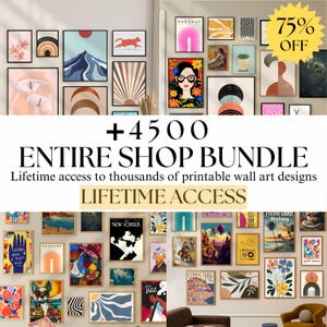 VENTA DE TODA LA TIENDA Mega Bundle Wall Art, arte de pared imprimible, conjunto de galería ecléctica, decoración del hogar maximalista, impresiones de moda, descarga digital