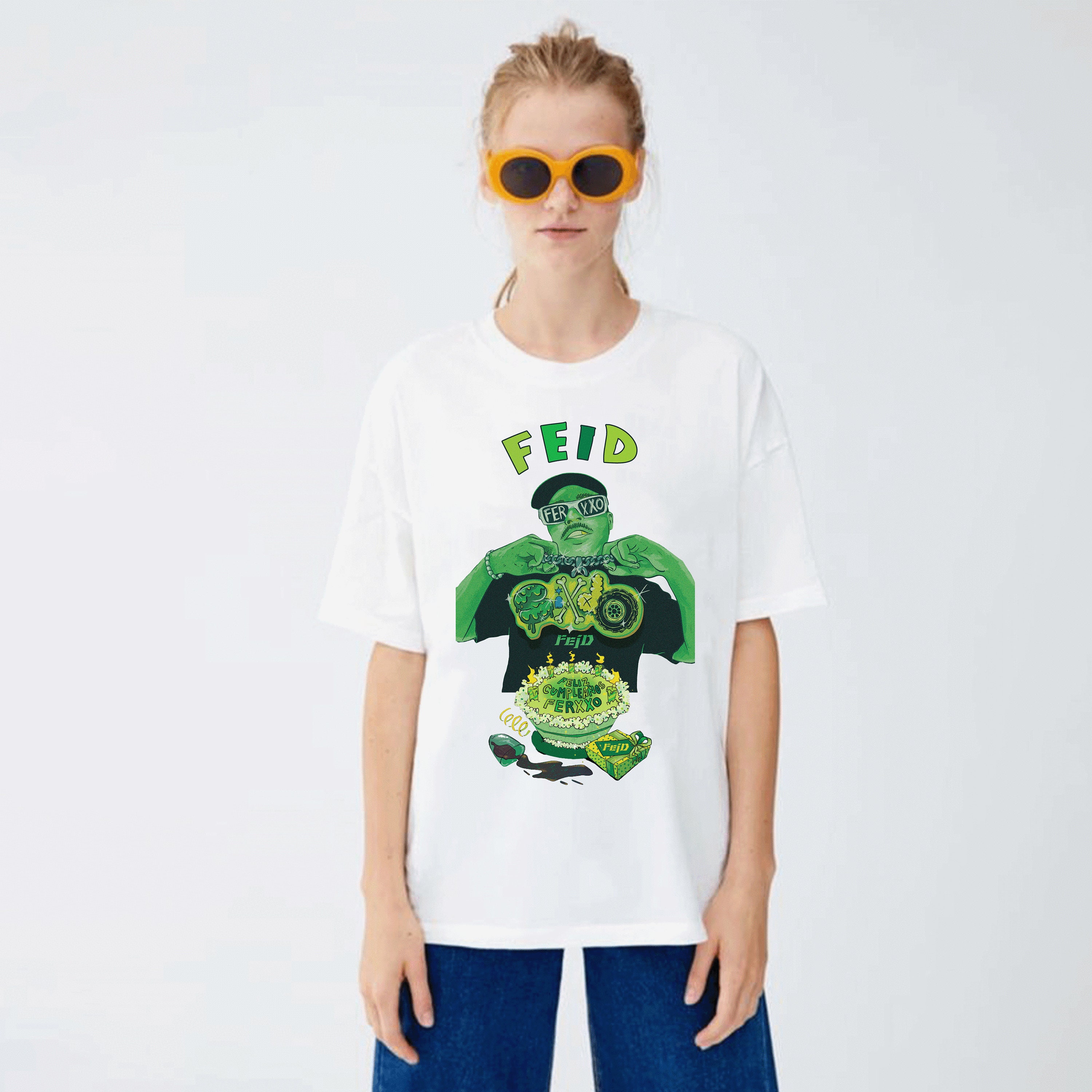 Camiseta Feid Ferxxo Estampada Para Hombre Y Mujer - Algodón Suave, Tallas S A 4XL, Diseño Gráfico Informal