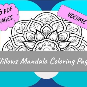 Mandala Coloring Pages for all ages: Volume 1 PDF/JPG 36 pages to print and color
