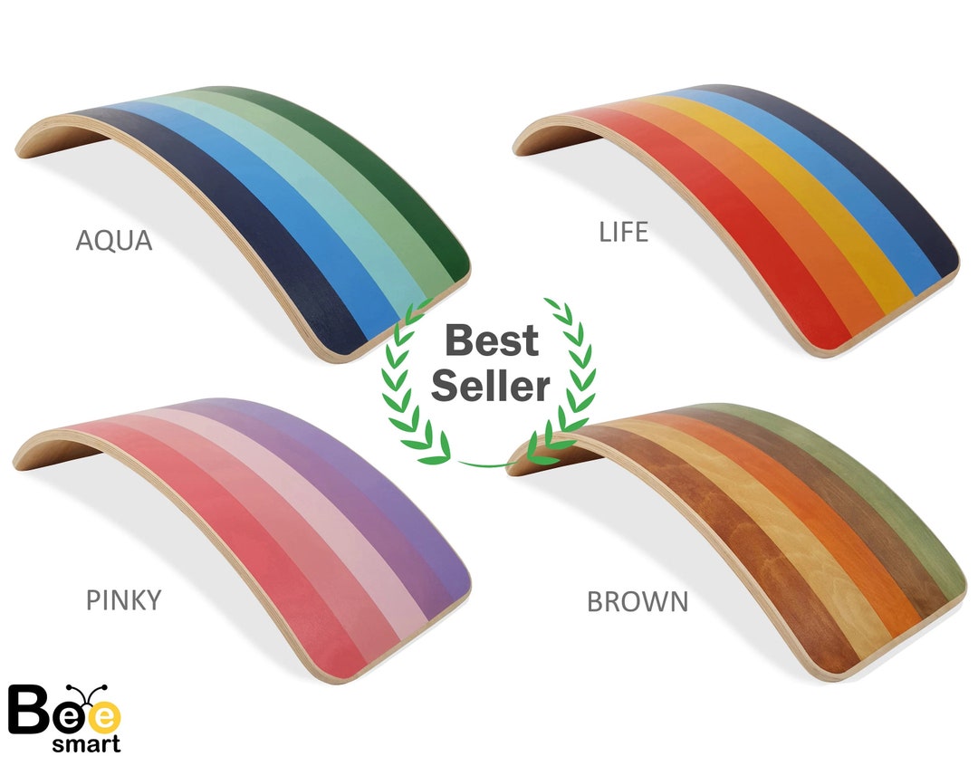 Montessori Wooden Balance Board for Kidscurved Wobble Balancing Board