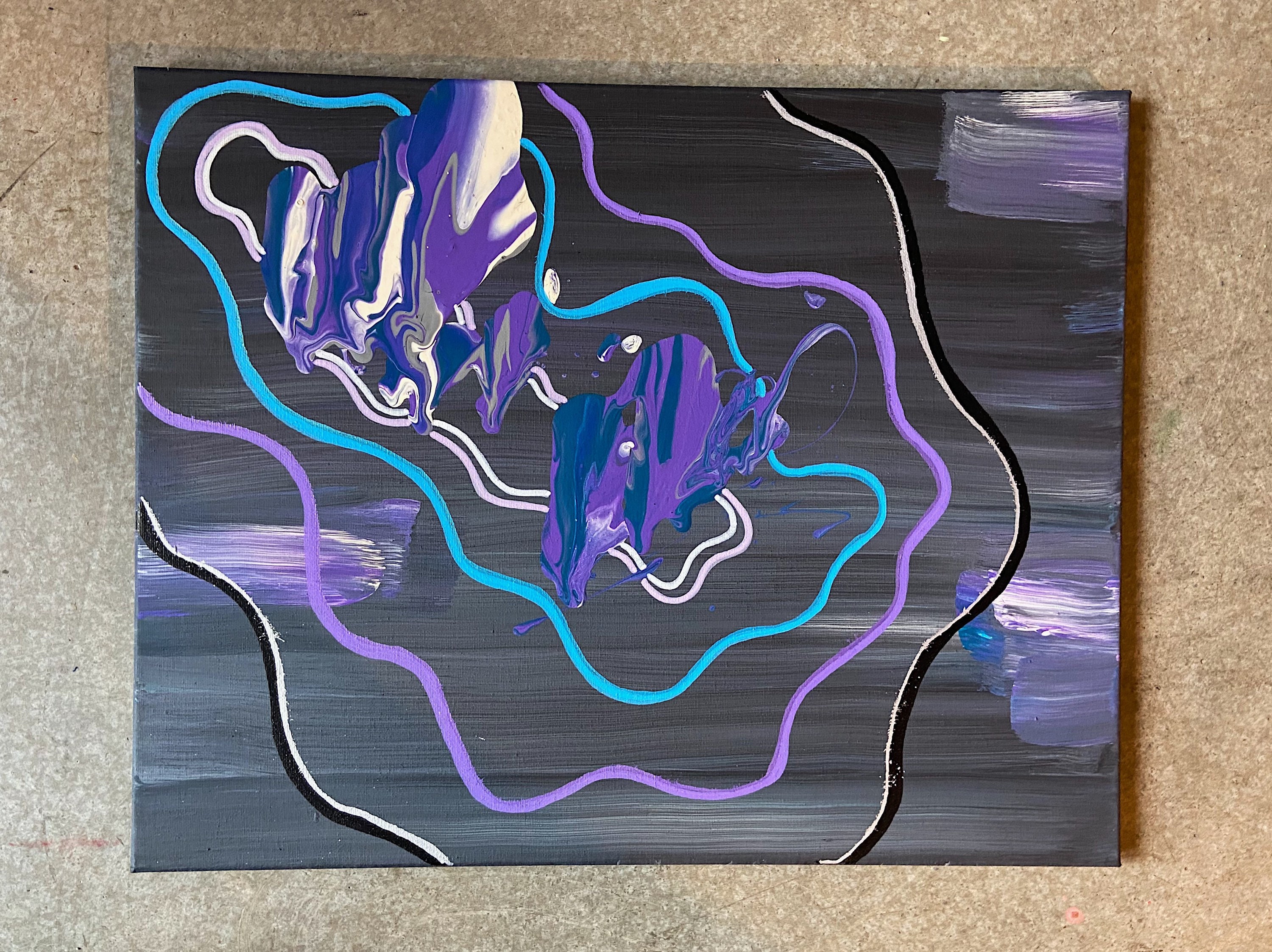 Untitled Acrylic Paint and Paint Markers on Canvas Etsy