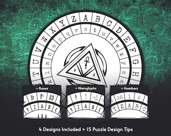 Cipher Wheel Printable Template Bundle